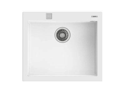 Гранитна мивка ForSquare 50.40 TG БЯЛА